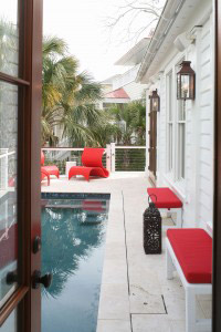 To complete this Sullivan's Island renovation, we added an above-ground pool.