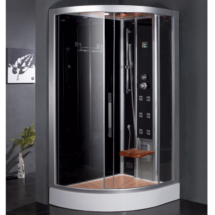 A steam shower is a great fit for a sleek bathroom that has other modern fixtures.